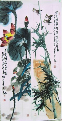 藝術(shù)賞析:畫(huà)家馮友清,以寫(xiě)意花鳥(niǎo)繪畫(huà)為主,兼學(xué)山水